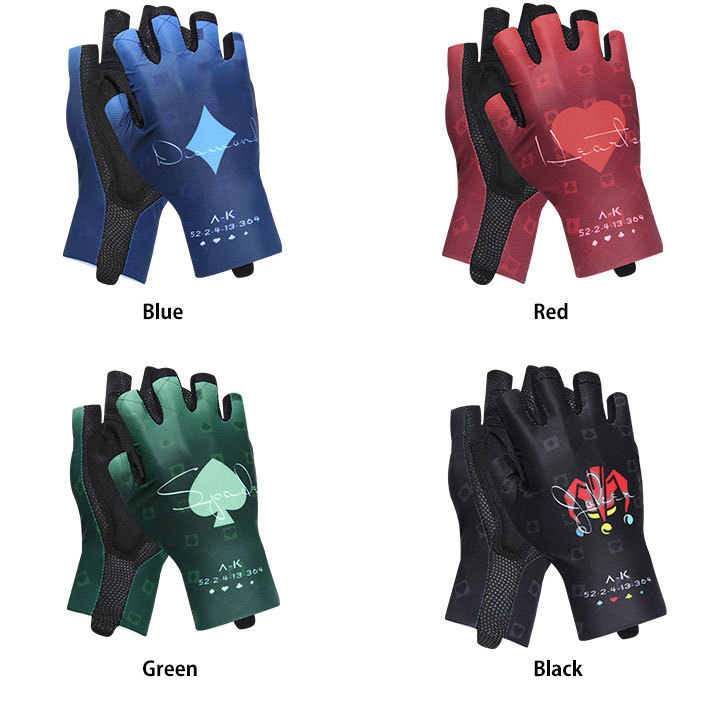 Monton[mon ton ] half finger * cycling glove PlayingCards bicycle for gloves finger cut .( click post OK)