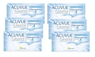 Johnson & Johnson ジョンソン・エンド・ジョンソン アキュビューオアシス 乱視用 6枚入り 6箱 近視度数 ACUVUE ソフトコンタクトレンズの商品画像