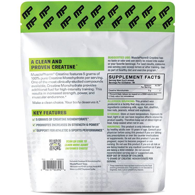  muscle farm creatine powder 300g (0.66LBS) non flavour MusclePharm Essentials CREATINE Powder UNFLAVORED amino acid Work out 