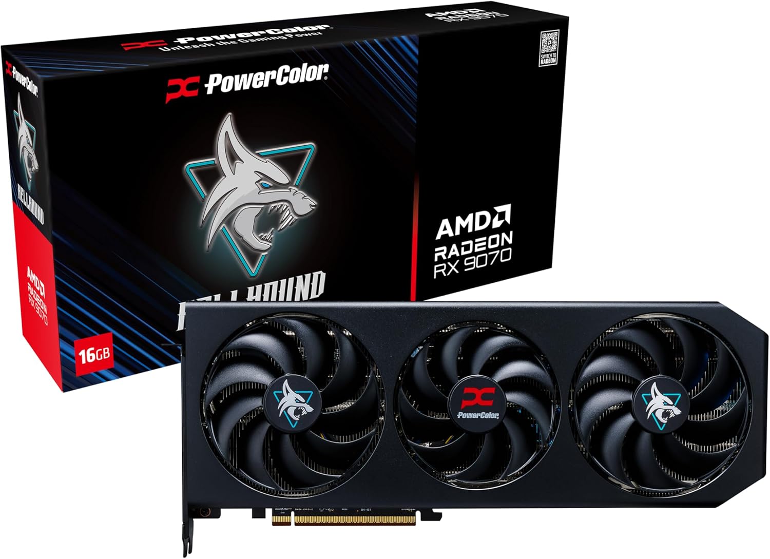 新品未開封 Radeon PowerColor RX9070 16G-L/OC PowerColor RX9070 16G-L/OC ［Hellhound AMD Radeon RX 9070 16GB