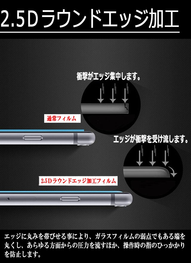 強化ガラスフィルムiPhone7/iPhone7Plus9H硬度0.26mm極薄保護フィルム 液晶保護シート アイフォン7