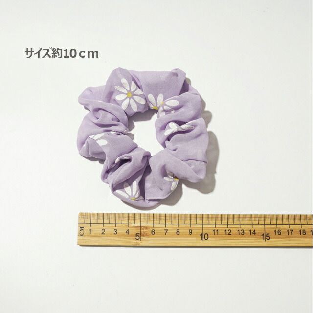 シュシュ しゅしゅ ヘアアクセ レディース 女性 パープル 春 夏