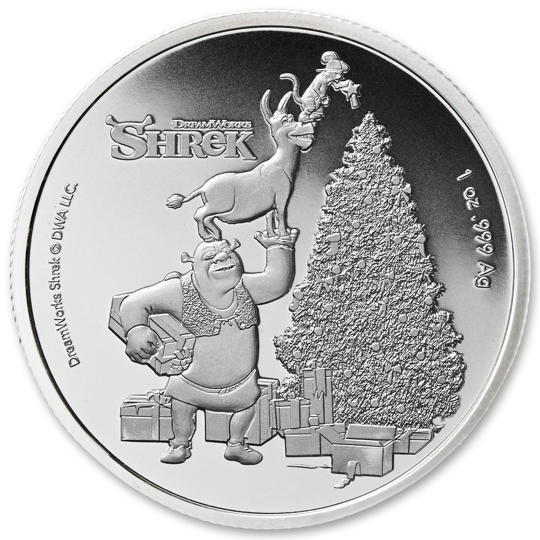 not yet Ryuutsu goods 2021 year fiji-shurek Christmas VERSION silver coin 1 ounce silver coin coin Capsule entering 
