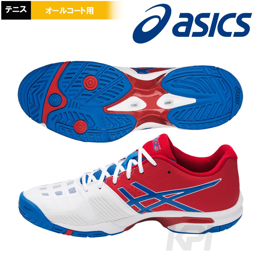 ASICS プレステージライトAC TLL778 （ホワイト×ディレクトワールブルー） テニスシューズの商品画像