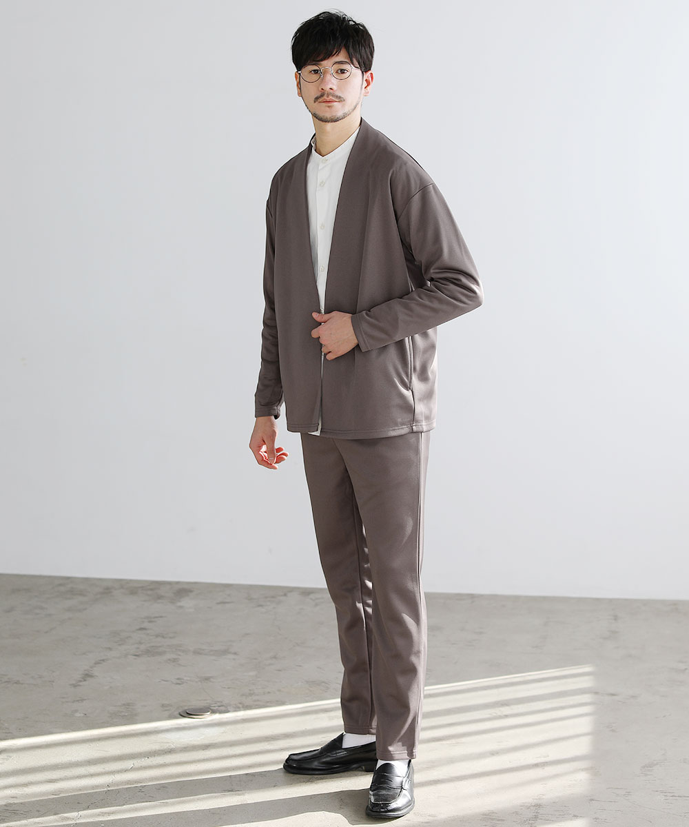 [ top and bottom 2 point set ] setup men's no color jacket tapered pants Easy pants spring spring clothes 