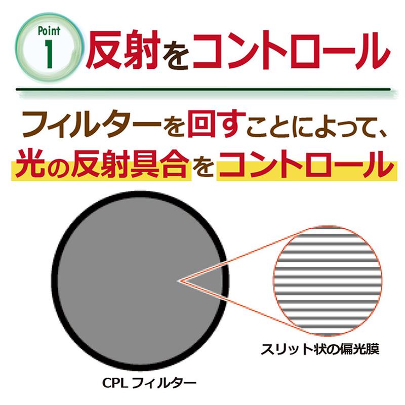 C-PL filter jpy polarized light CPL lens filter circular PL filter camera single‐lens reflex scenery photograph reflection removal scratch dirt prevention 