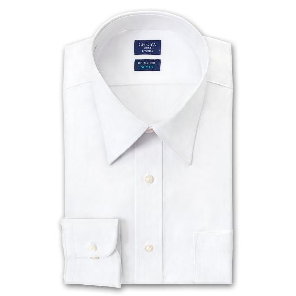  рубашка Y рубашка мужской длинный рукав | CHOYA SHIRT FACTORY тонкий Fit | хлопок 100% форма устойчивость обработка белый Broad постоянный цвет .. праздничные обряды 