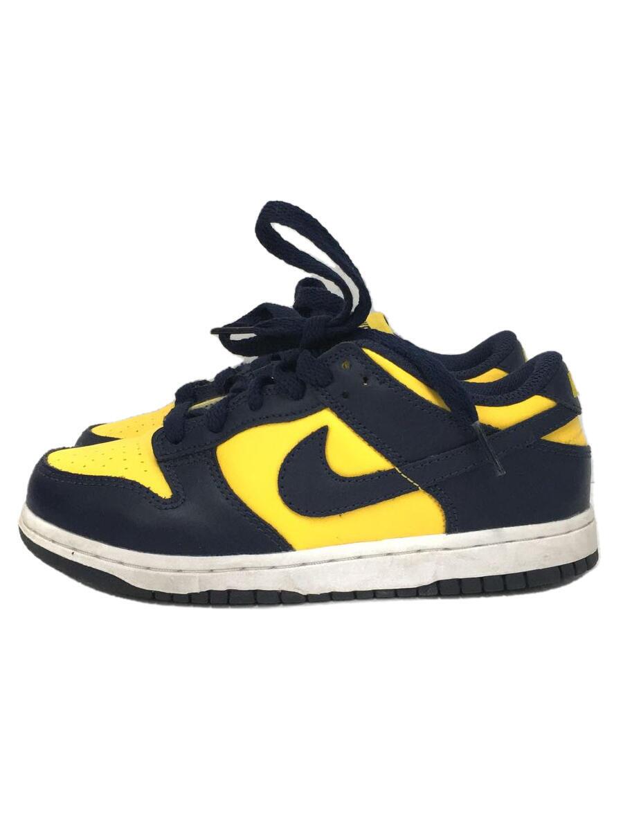 NIKE DUNK LOW PS "MICHIGAN"（2021） CW1588-700 （バーシティメイズ/ミッドナイトネイビー/ホワイト） ダンク（NIKE） 子ども用スニーカー、スリッポンの商品画像