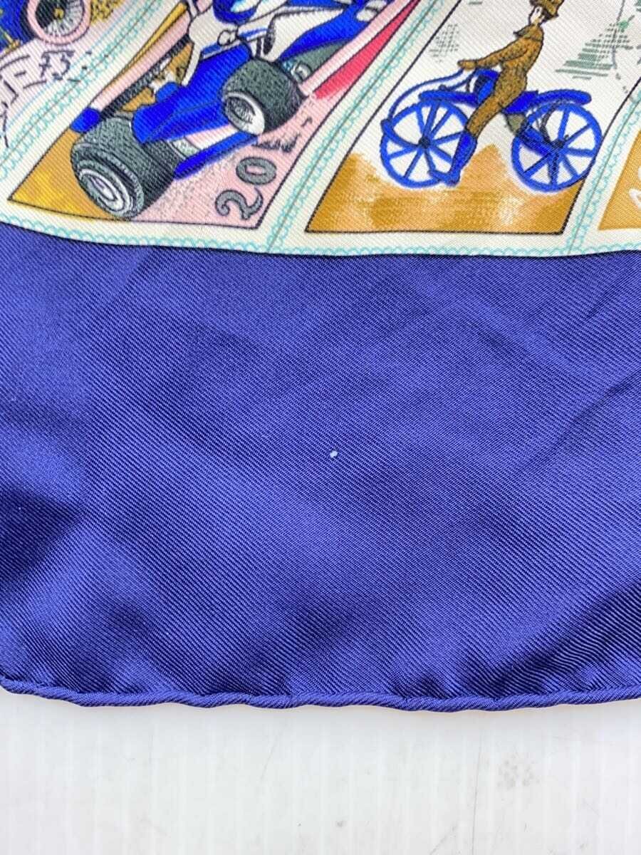 HERMES* Calle 90/CORRES PONDANCE/ шарф / шелк /BLU/ общий рисунок / женский 