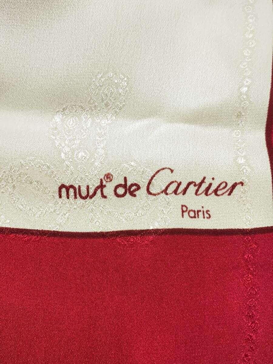 Cartier* scarf / silk /BEG/ total pattern / lady's 