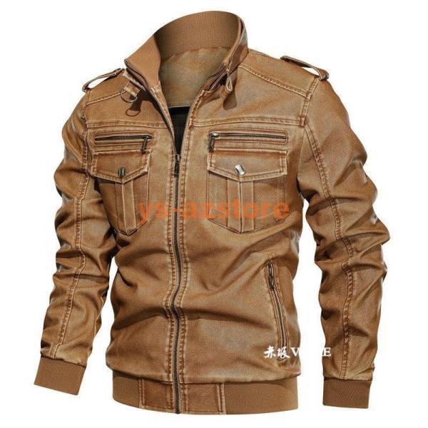  rider's jacket leather Denim jacket jacket men's switch bike wear blouson leather jacket outer spring autumn thing slim large 