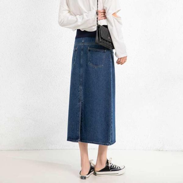  Denim mama body type cover long skirt maxi maternity wear bottoms slit spring mi leak height lady's autumn production front maternity summer ..ka