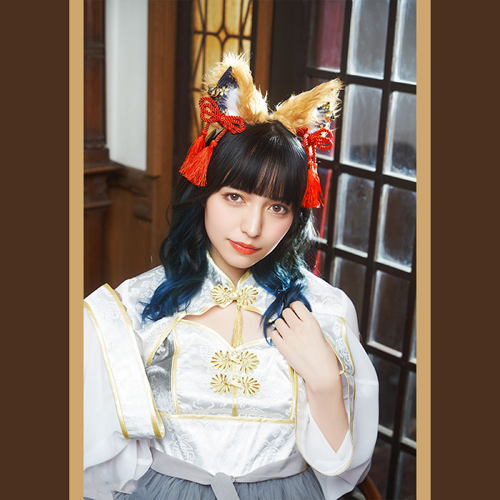  мир рисунок лента-ободок чай . много магазин . сон Brown красный японский стиль Sakura . уголок лисица уголок ... уголок .. уголок установка уголок year аксессуары для волос колокольчик украшение . животное костюм костюмированная игра 