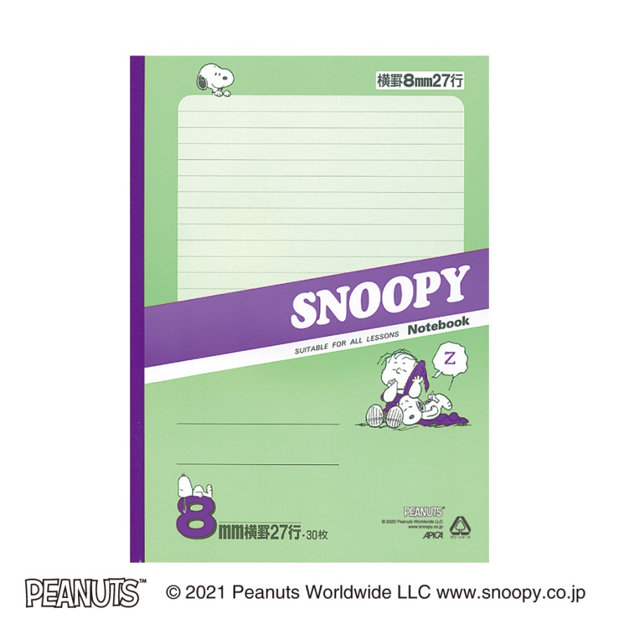  Япония Note Snoopy учеба .B5 8 мм ширина .27 line PY-308