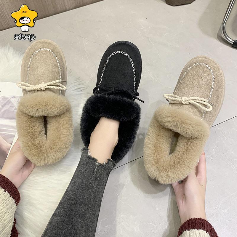  мокасины Flat ........ симпатичный посещение школы ходить на работу удобный .... осень-зима прекрасный ножек обратная сторона ворсистый простой Loafer зима обувь теплый casual приятный подбородок 