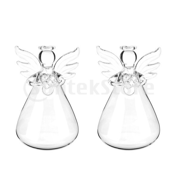  glass vase flower vase transparent angel pattern 2 point set elegant house. decoration equipment ornament new building festival . marriage festival . opening festival . opening festival . desk equipment ornament .. entranceway study window side Northern Europe new life 