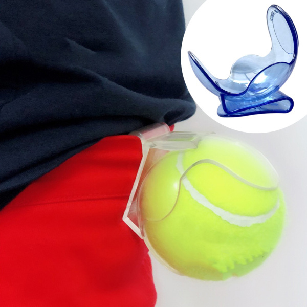  transparent tennis ball clip training gear ABS tennis ball clip holder blue 