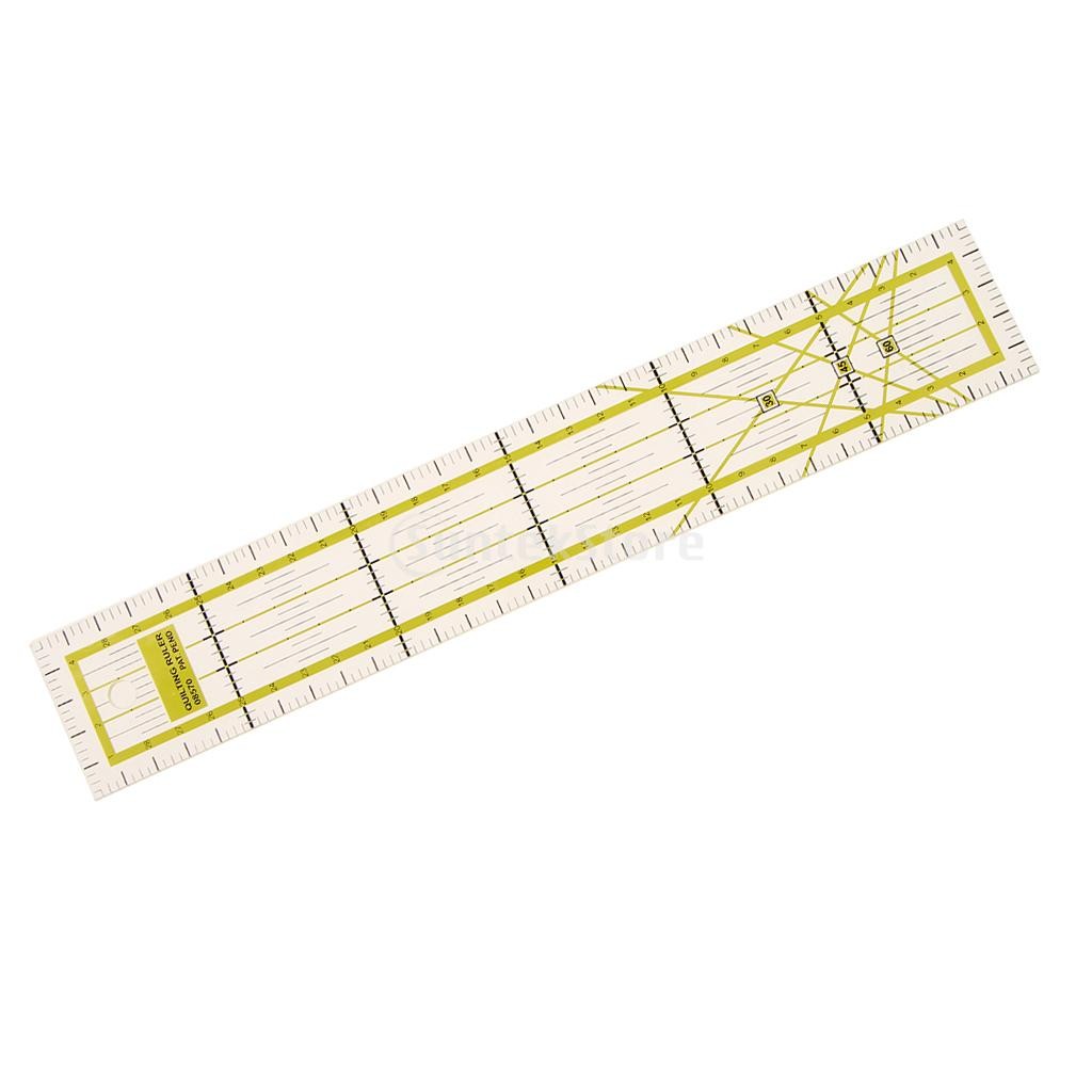  frequency attaching rectangle ruler sewing Roo la- durability template hand .. tool patch making quilting 2 size selection .- multi, 30x5cm