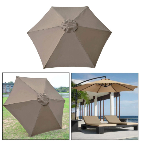  strong garden parasol Canopy cover waterproof durability top cover shell ta-2m6 rib khaki 