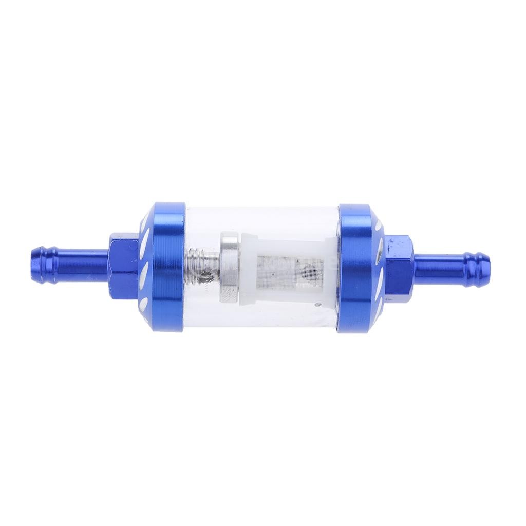  all 3 color fuel filter in line gas motorcycle universal 8mm - blue 