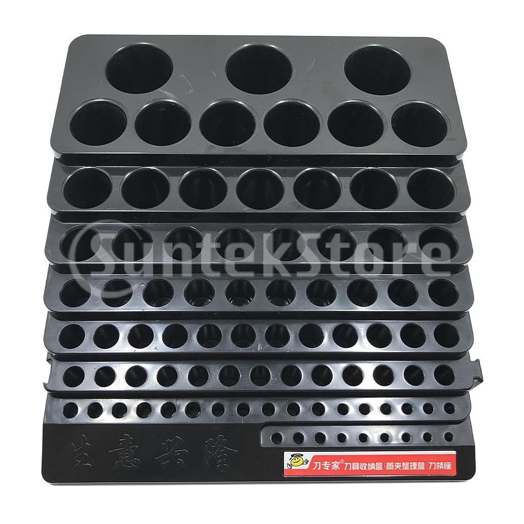  drill bit storage case stand square form hard plastic auger nai The -85 piece hole 