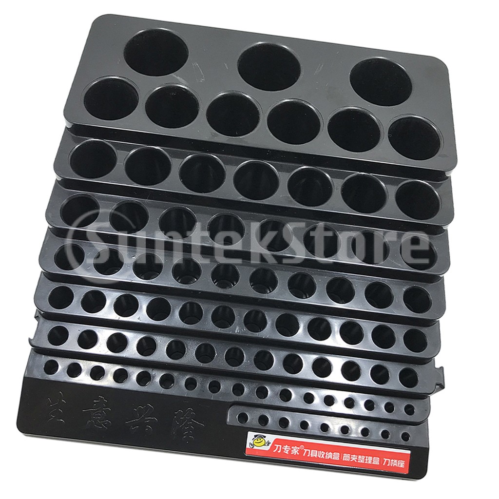  drill bit storage case stand square form hard plastic auger nai The -85 piece hole 