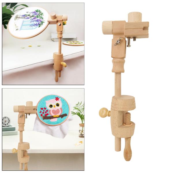  wooden embroidery frame holder one hand rotation embroidery pcs Cross stitch rack embroidery frame stand height adjustment possibility convenience embroidery tool thread .. tool DIY