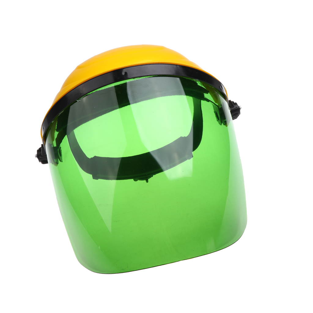  welding safety surface shield head mounted poly- car bone-to helmet green 