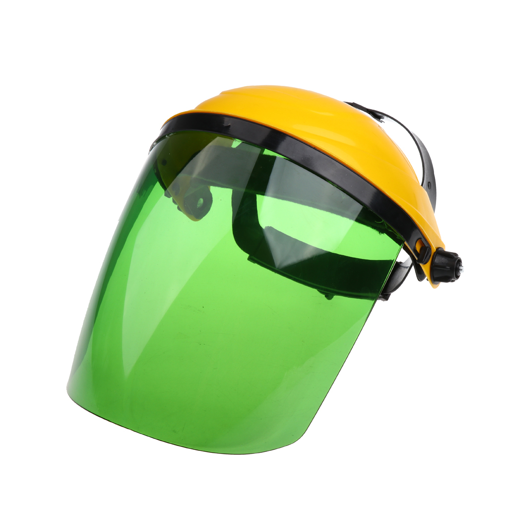  welding safety surface shield head mounted poly- car bone-to helmet green 