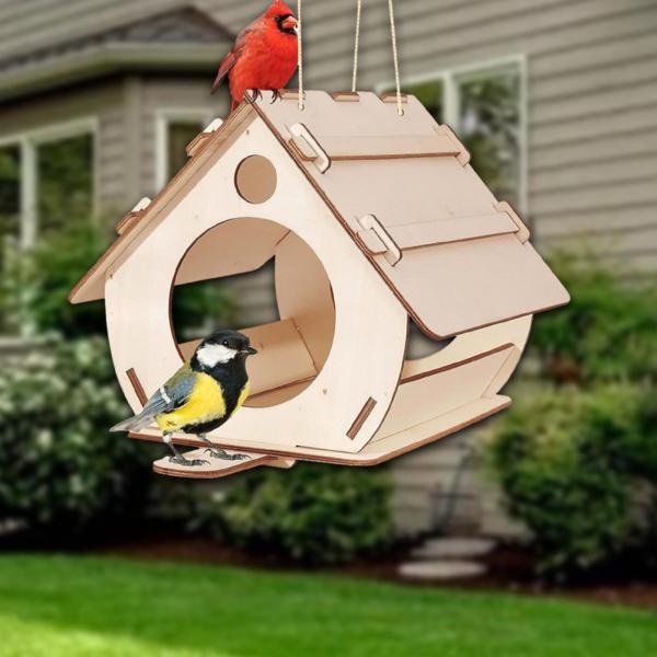  не готовый. DIY из дерева bird house дерево. птица. дом .. сборка не необходимо. bird house механизм подачи DIY обратная сторона двор для птица. гнездо коробка 