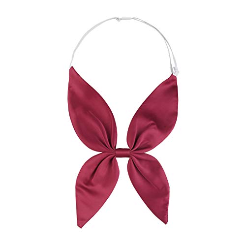 [Allegra K] school ribbon ribbon Thai uniform ribbon bow Thai sailor suit. equipment ornament butterfly necktie butterfly .. adjustment possibility plain wine red 15 x 29 cm