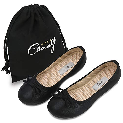 Cliway Walk ballet shoes pumps Flat mobile slippers .... shoes low heel lady's folding light weight 