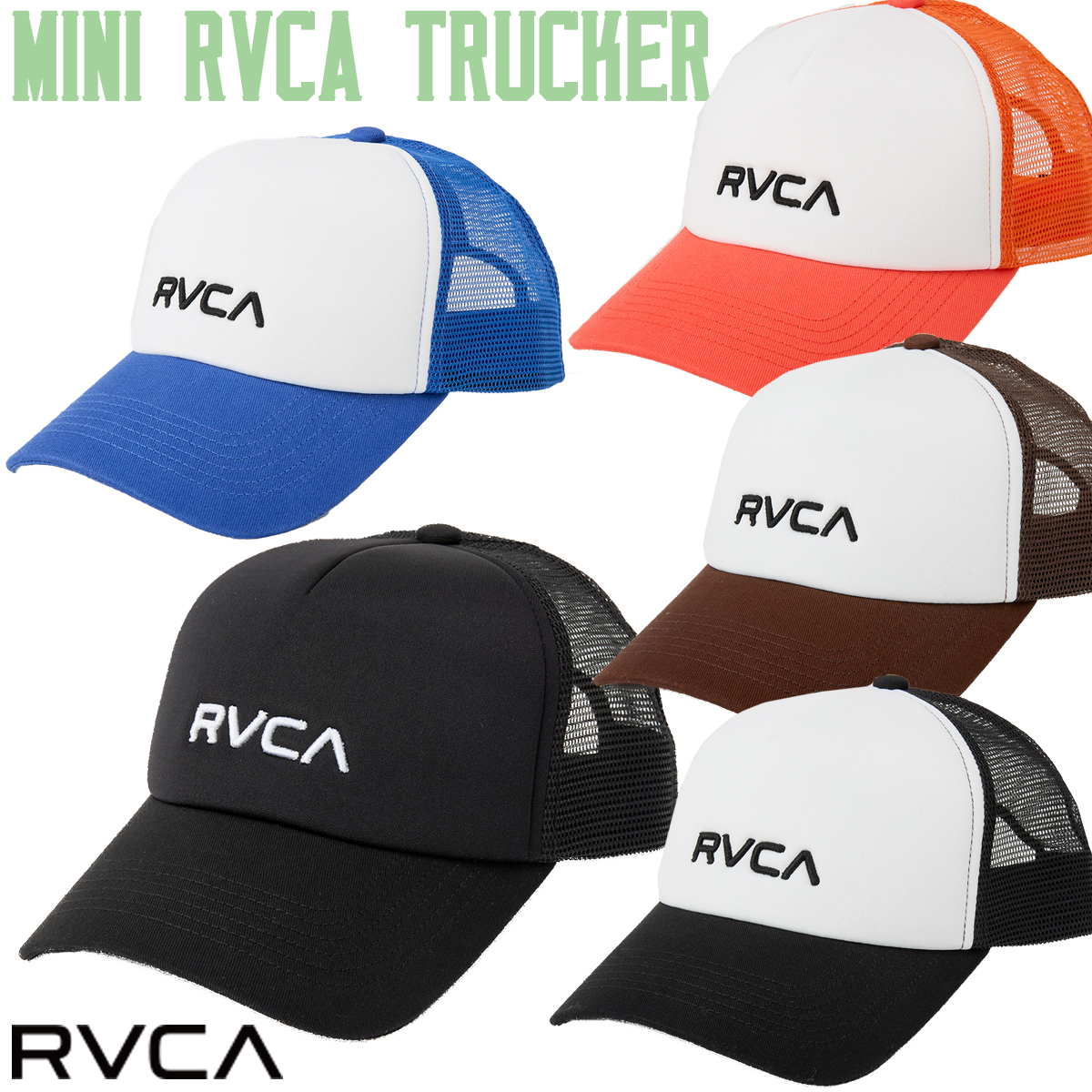 25 SS RVCA Roo ka колпак MINI RVCA TRUCKER шляпа море женский мужской 2025 год весна лето BF041951 BF041-951 Япония стандартный товар 