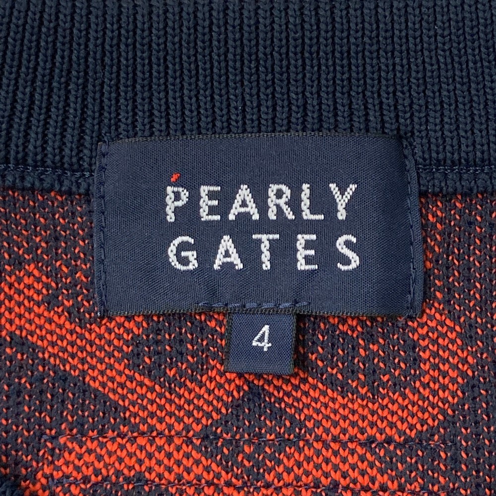 PEARLY GATES Pearly Gates вязаный свитер PG монограмма рисунок темно-синий серия 4 Golf одежда мужской 