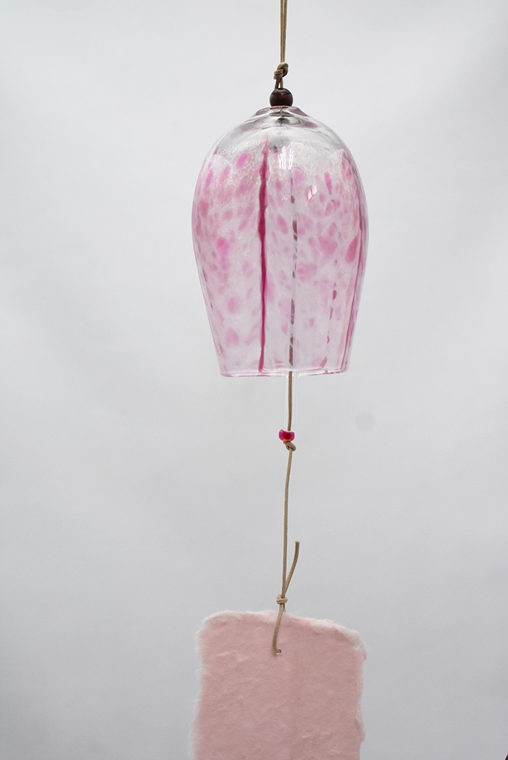 博多風鈴 紅牡丹 FU-16PK 手作りの柔らかい音をどうぞ 博多風鈴