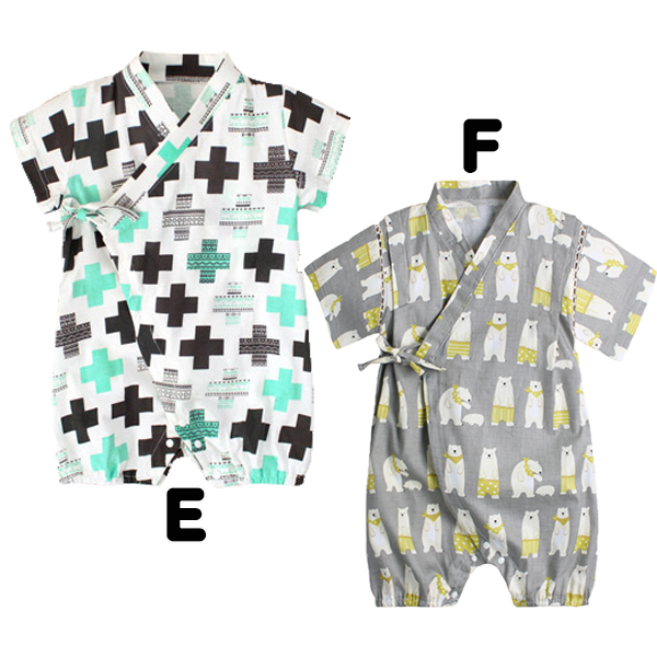  jinbei baby baby man girl man . woman . rompers cotton child Kids yukata ...yukata70 80 90........ flower fire convention ...