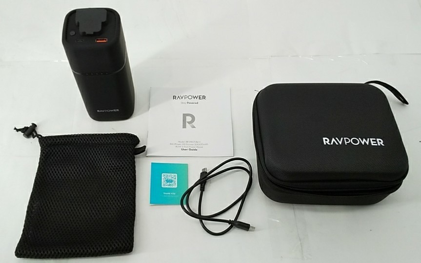 RAVPOWER RP-PB054 Pro （大容量ポータブル電源 20000mAh ブラック） モバイルバッテリー