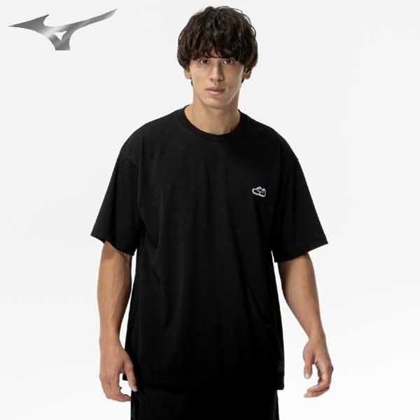  одежда Mizuno спорт футбол утечка задний 40 годовщина 2 шт. комплект футболка casual рубашка с коротким рукавом нашивка MORELIA белый черный P2MAC05540 mizuno