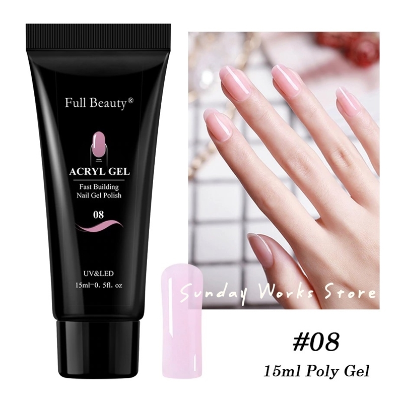  poly- gel 2 point set poly- gel pink dual foam 100 sheets poly- gel chip artificial nails 