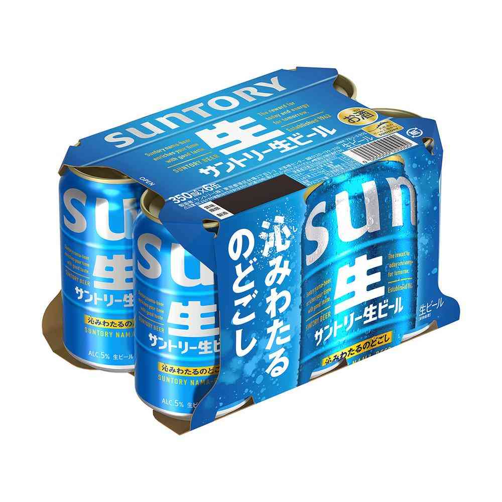 SUNTORY サントリー生ビール 350ml缶 6缶パック 国産ビール - 最安値