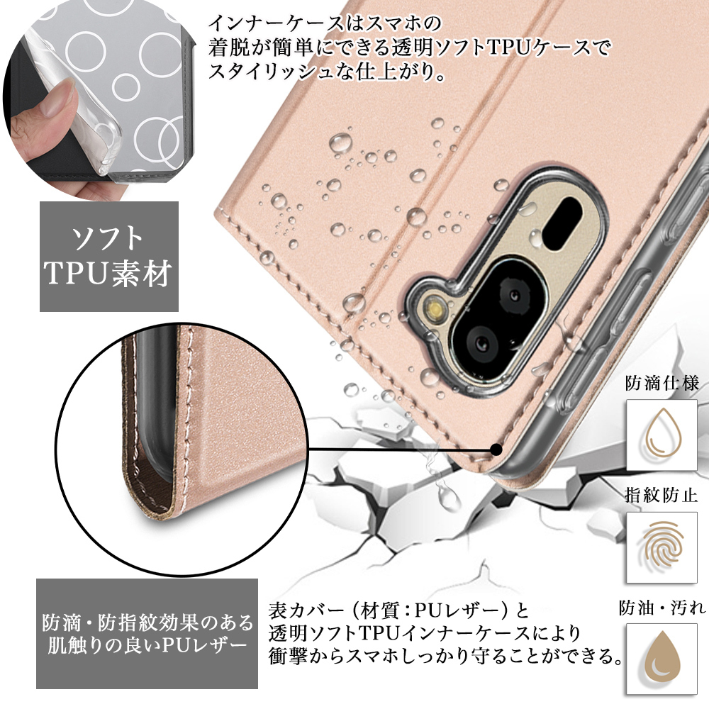 ガラスフィルム付 シンプルスマホ 5 A001sh ソフトバンク スマホカバー 指紋 汚れ防止 撥水 カード収納 手帳型 Tpuインナー 手触り良い おしゃれ T0302 Sunnystore 通販 Yahoo ショッピング