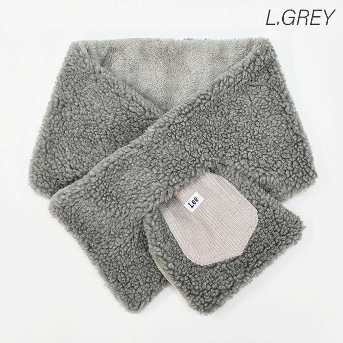 LEE Lee muffler tippet electric outlet insertion type stylish lady's men's with pocket boa M size brand simple plain 