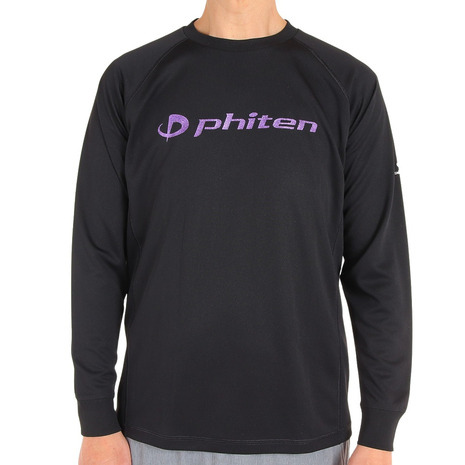 fai ton (PHITEN)( men's, lady's ) volleyball wear long sleeve T shirt 3121JG44200 BK/PL speed .