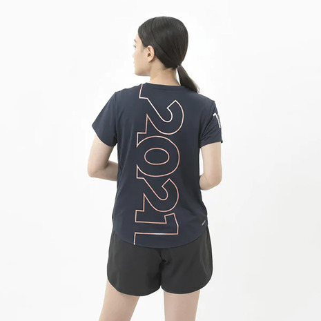  New balance (new balance)( lady's ) short sleeves T-shirt Nagoya wi men's marathon AWT1121