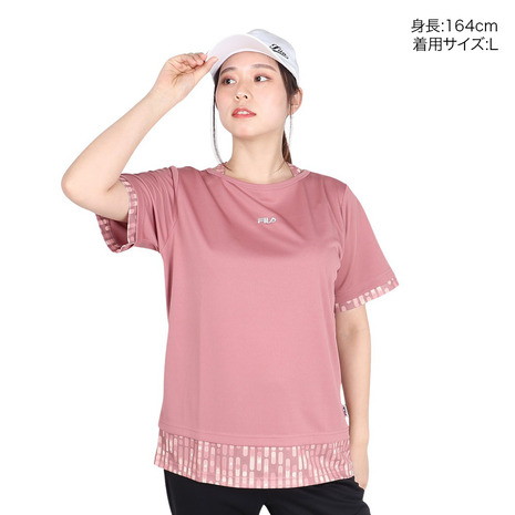  filler (FILA)( lady's ) tennis wear lady's total pattern fake short sleeves T-shirt FL6842