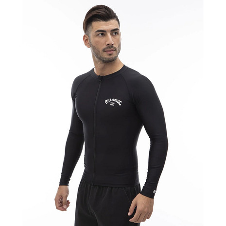  Billabong (BILLABONG)( мужской ) Rush Guard длинный рукав UV cut УФ фильтр FRONT ZIP BE01A851 BLK
