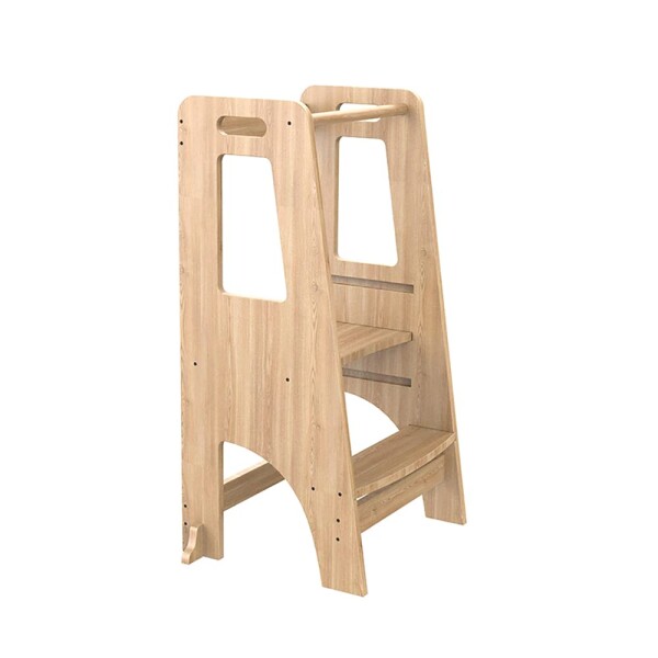 CUGBO step‐ladder for children assistance pcs Kids step stool stepladder child construction type robust wooden ladder kichi