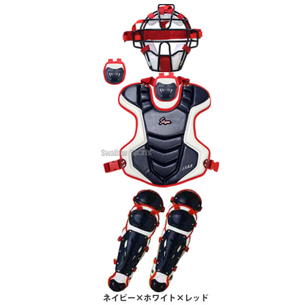  baseball Kubota slaga- softball type boy for catcher protector 4 point set protector throat guard mask leg-guards bag attaching ke