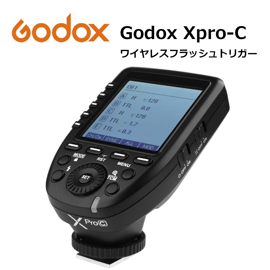  Japan regular agency Godox Xpro-C transmitter TTL 2.4G wireless flash trigger high speed same period 1/8000s large screen LCD screen transmitter compatibility Canon Canon