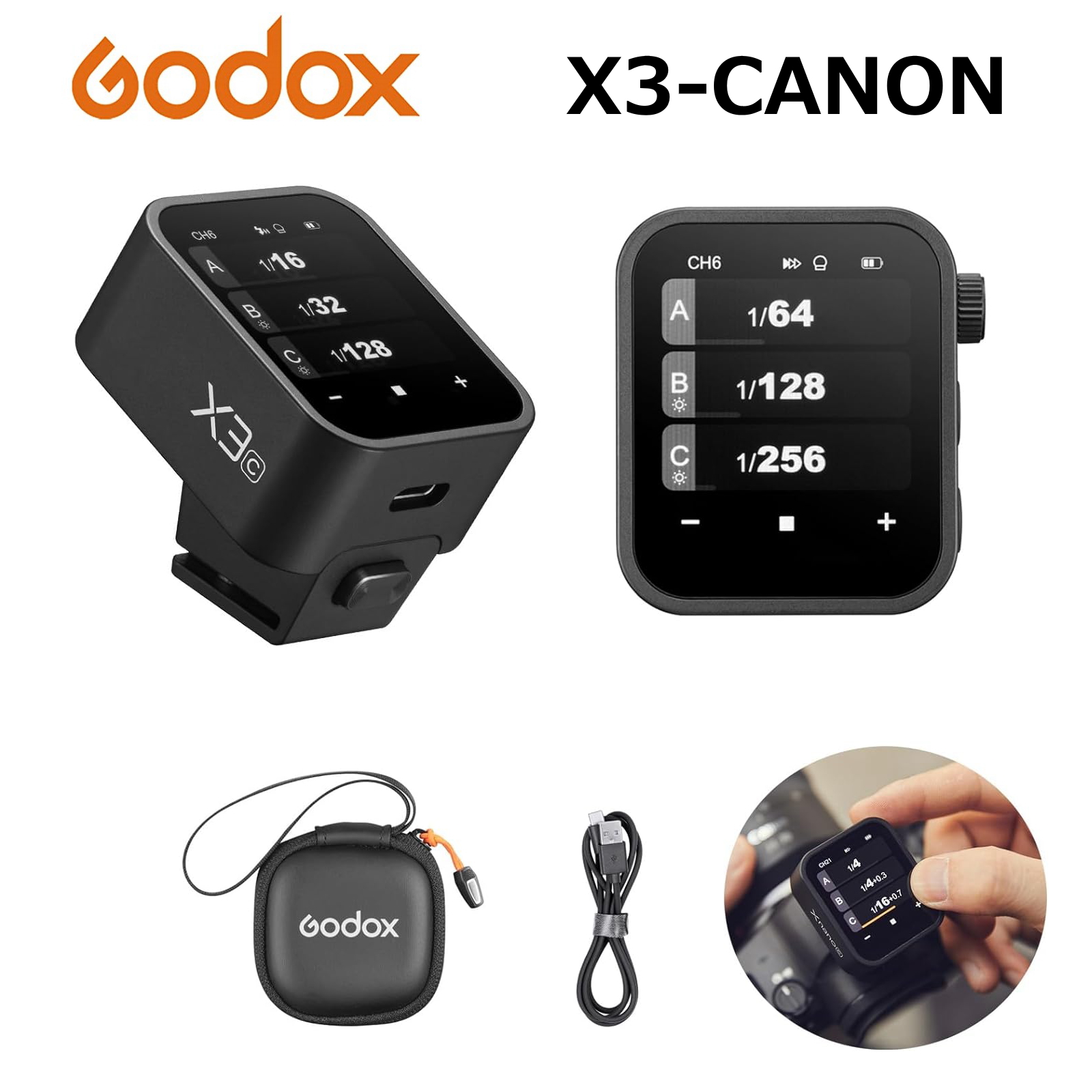  regular agency goods Godox X3-C CANON touch screen TTL wireless flash trigger 2.4GHz wireless Canon camera for 